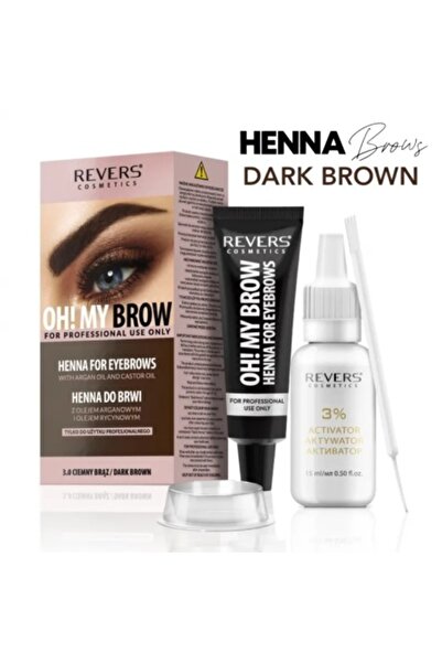 Revers Vopsea de sprancene Henna Oh! My Brows, Revers, Maro Inchis, 3.0, 30ml
