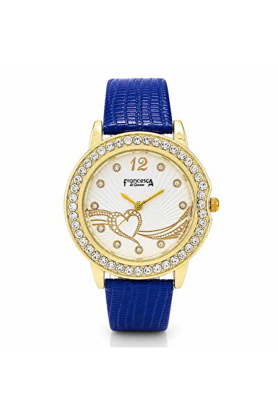 Watch Ceas de dama Francesca di Geneva FF513, albastru, stil elegant casual