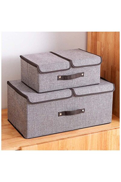 Arabest 2-Piece Large Capacity Foldable Storage Box,Double Cover Clothes Orga...