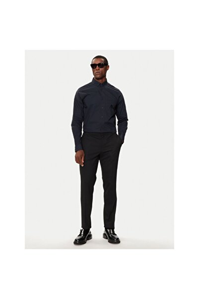 Armani Exchange Cămașă bărbătească 6DZC21 ZN2VZ Bleumarin