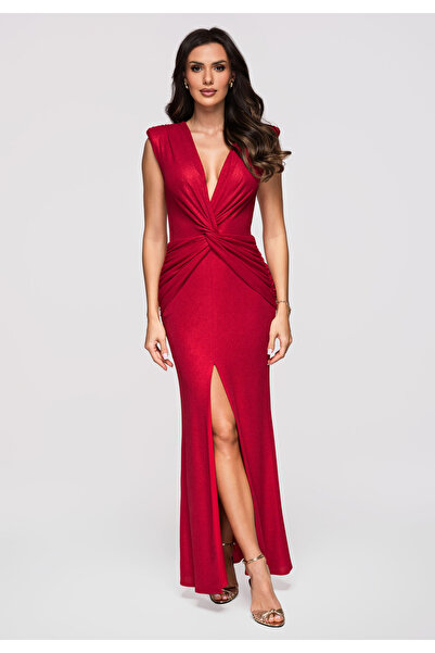 Larica Women's Evening Dress, Maxi Length, V-Neck LA-OM-DLR373