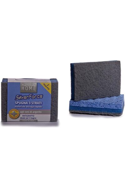 martini 3 LAYERS SPONGE WITH NOSCRATCH FIBER SIVER