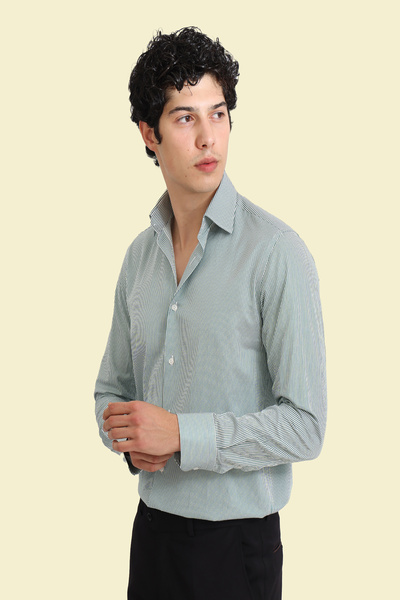 Erkek Slim Fit uzun Kollu Kolay Ütülebilen Pamuklu King Gömlek