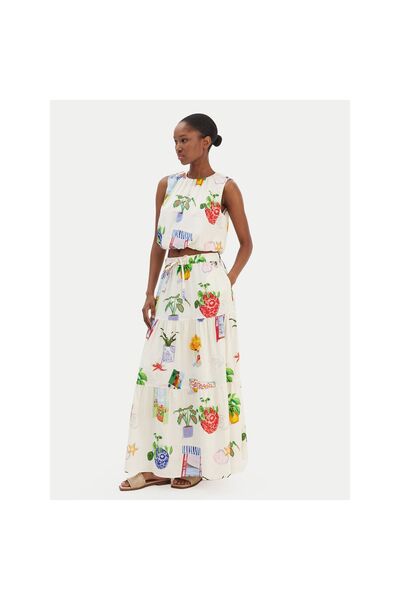 Seafolly Fustă maxi de damă 55650-SK Crem