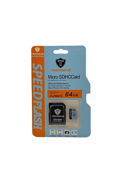 Technovo microSDHC 64GB Κλάση 10 UHS-I με αντάπτορα