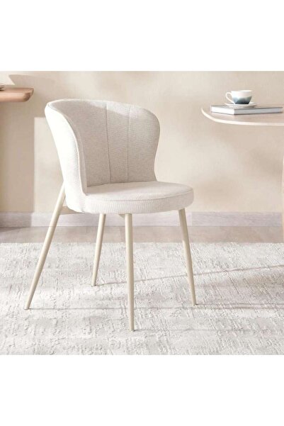 PAN HOME ANABEL DINING CHAIR - BEIGE WHITE