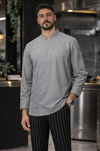 Das Uniform Hakim Classic Chef Jacket with Collar and Cuff Sleeves