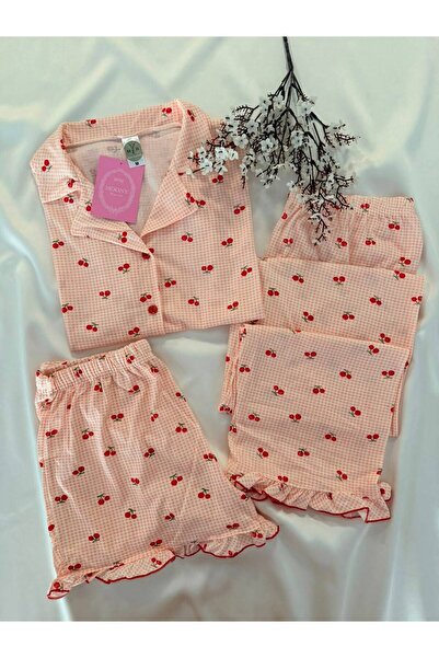MH Moony Homewears Gingham Kiss 3-Piece Soft Pajamas