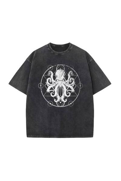 bellanova Unisex πολύχρωμο μπλουζάκι με στάμπα Oversize Streetwear Άνετη εφαρ...
