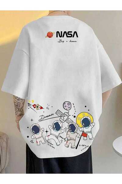 classy moda Unisex Colorful Oversize Printed T-Shirt Streetwear Comfortable F...