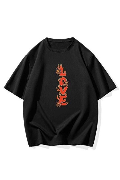 bellanova Unisex πολύχρωμο μπλουζάκι με στάμπα Oversize Streetwear Άνετη εφαρ...