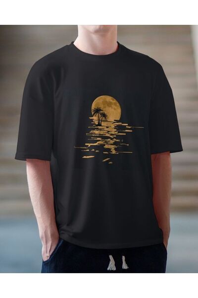 bellanova Unisex πολύχρωμο μπλουζάκι με στάμπα Oversize Streetwear Άνετη εφαρ...