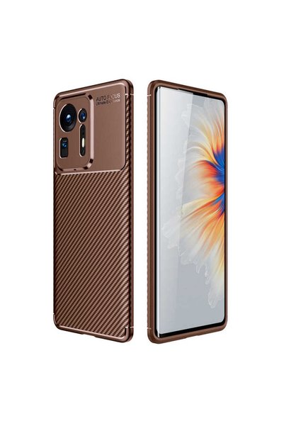 Giz Story حافظة Xiaomi Mi Mix 4 من السيليكون ذات المظهر الكربوني مع حماية مثا...