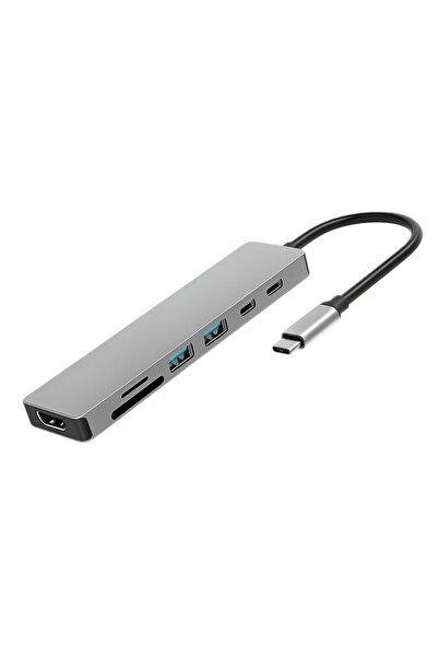 Generic موزع USB من نوع C متعدد الوظائف 7 في 1 من Iron Link |   2× منفذ USB-C...