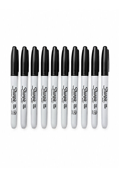 Sharpie Fine Point Yuvarlak Uçlu Siyah Permanent Kalemi 10 Adet