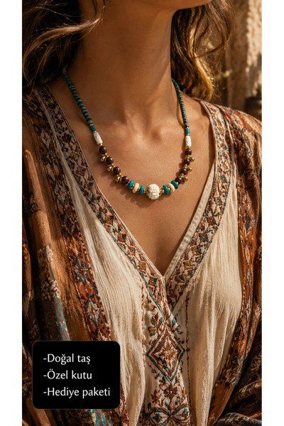 HER ŞEY NOTA www.herseynota.com Natural Stone Blue Horizon Necklace – Bohemia...