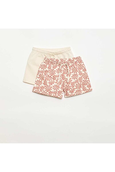 KIABI 2-Pack Cotton Shorts BEIGE