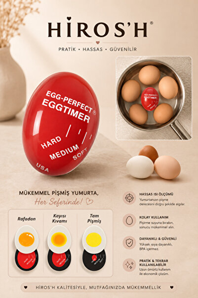 HİROS'H Yumurta Haşlama Aparatı Dublör Yumurta Pişirme Aleti Egg Timer
