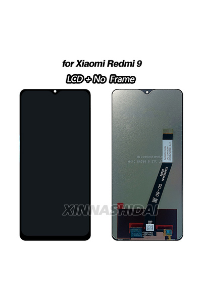 Choice1 شاشة LCD سوداء عالية الجودة من نوع TFT AAA+ لهاتف Redmi 9 مع إطار وغط...
