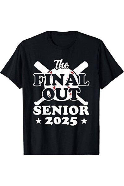 Astogria13 قميص بيسبول للخريجين 2025 - تصميم "The Final Out Senior"، أسود، بر...