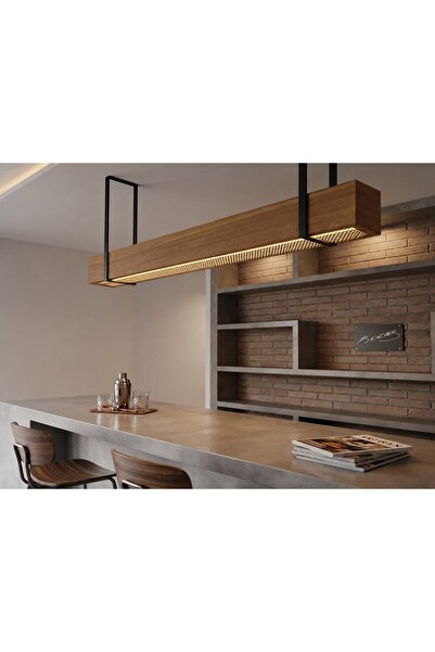 Artlight Atelier Ahşap Masif Lineer Sarkıt Aydınlatma 100cm
