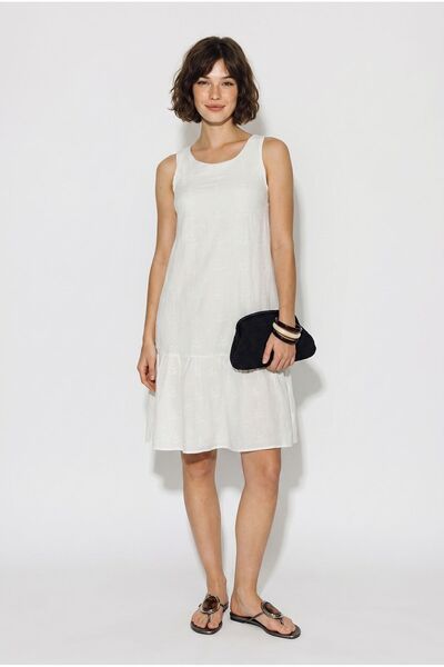 Hiccup LUCCI Rochie Mini Smock Din Muselină De Bumbac Brodată