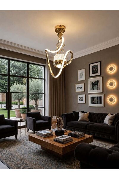 avizecim GOLD VENÜS 3 RENK LEDLİ AVİZE