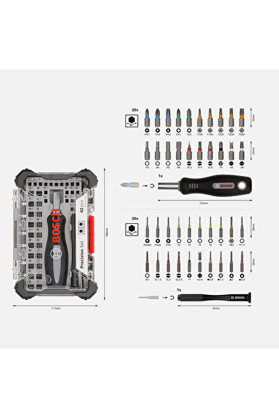 Bosch 42 Parça Vidalama Ucu Seti