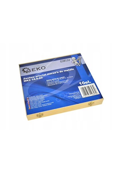 GEKO Set de burghie MORSA pentru metal MK2 14,5-23mm 10 bucăți