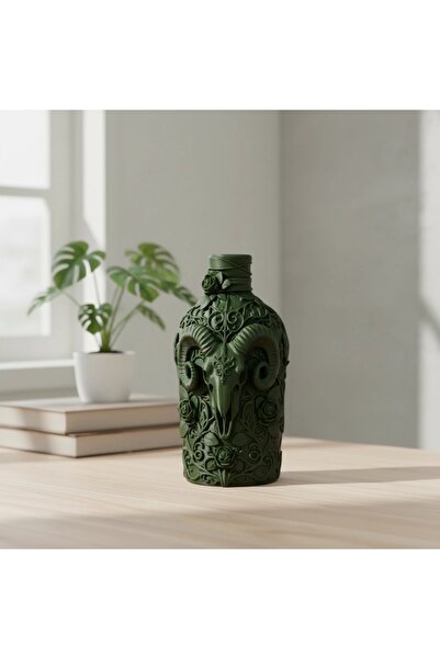 OEM Detailed 3D Printed Ram Skull Decorative Container