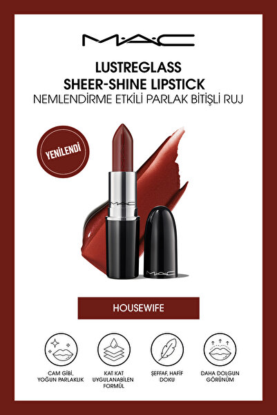 M.A.C Lustreglass Sheer-Shine Lipstick - Nemlendirme Etkili Parlak Bitişli Ru...