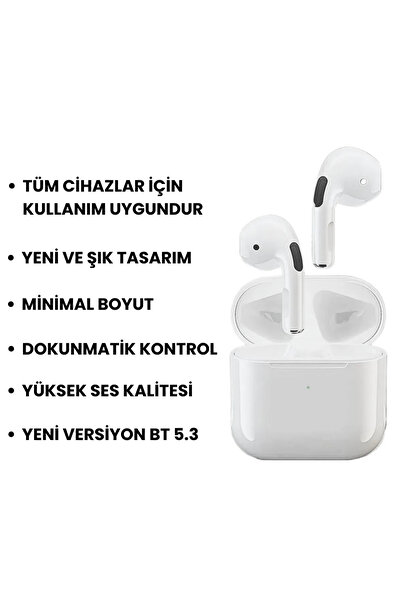 WUNİT PRO S+ Kablosuz Bluetooth Kulaklık Bluetooth 5.3 iOS Android Uyumlu HD Stereo Ses Dokunmatik