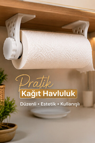 İBERİALHOME Kağıt Havluluk Dolap Altı Kağıt Havlu Askılığı Mutfak Havluluk Ru...