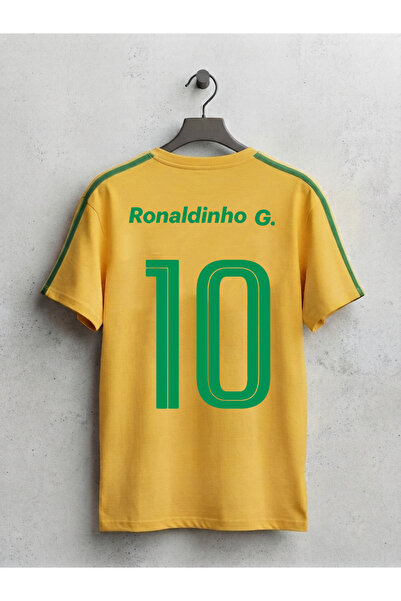 MAGORS Tricou Ronaldinho Gaucho imprimat unisex, cu croială supradimensionată...