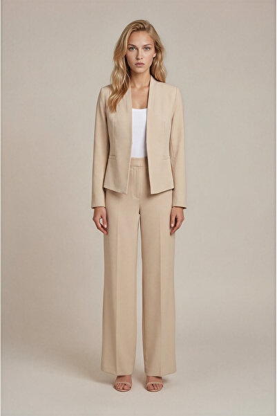 Spazio Florinia Krep Ceket CAMEL