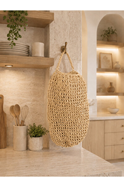 Generic Brand Tığişi Hasır Bag Holder - Light Straw Color (Made from Paper St...