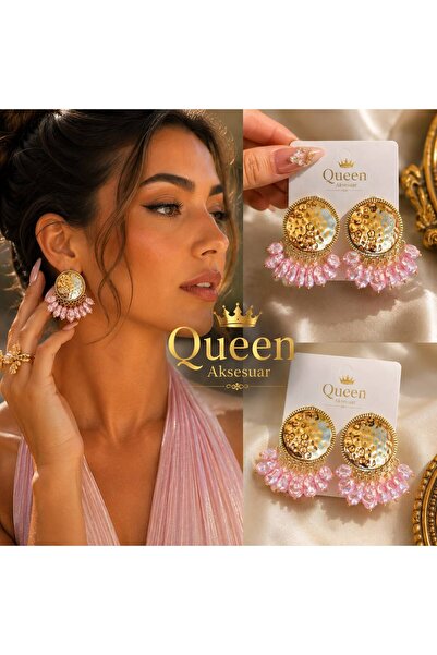 QUEEN AKSESUAR Trend Fashion Luxury Dangle Tassel Shakira Metal Gold Golden S...