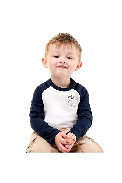 KIABI Long-sleeved raglan T-shirt BLUE