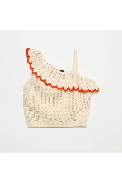 KIABI Asymmetric knit top BEIGE