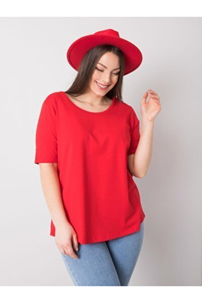 Basic Feel Good Tricou Dama Mini, Decolteu barcuta, BASIC FEEL GOOD, Rosu Cas...