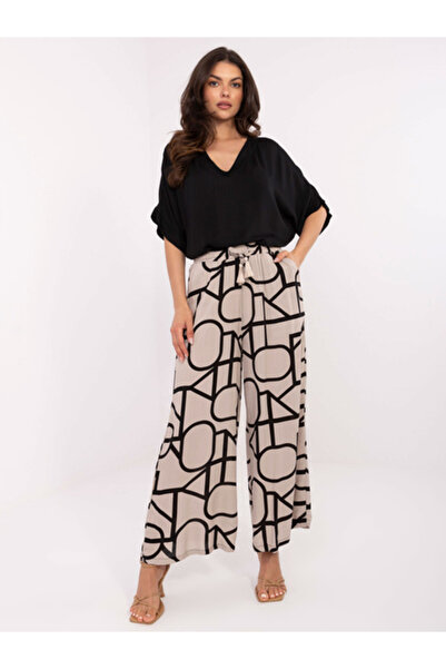 Sublevel Women's Pants, Sublevel, Viscose, Print, Beige, model D73771M62237G