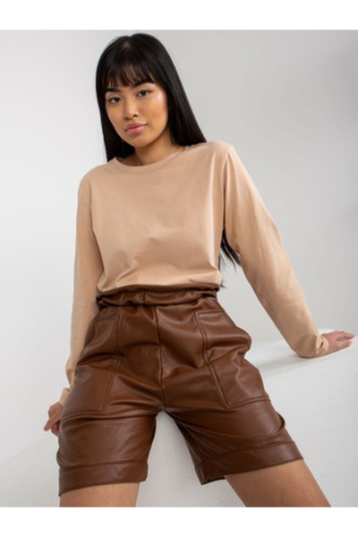 Vikki Women's Shorts, Vikki, Cotton, Brown, model VI-SN-155.65P