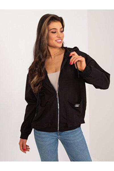 Relevance Women's Sweatshirt, RELEVANCE, Cotton, Long Sleeve, Black, model RV...