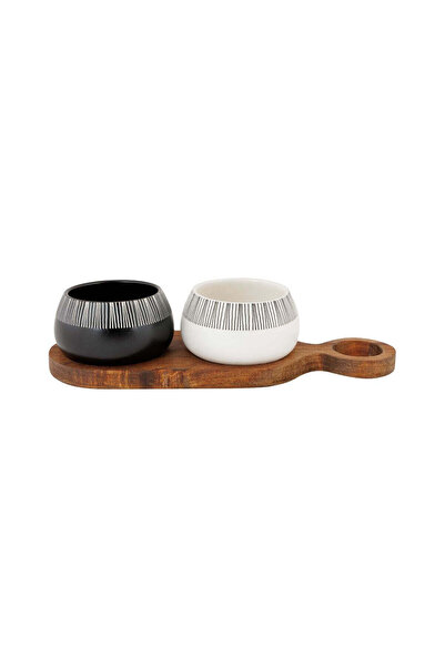 Cosy & Trendy Set de 2 boluri pentru aperitive Ø7.5 x 5.2 cm, cu suport din l...