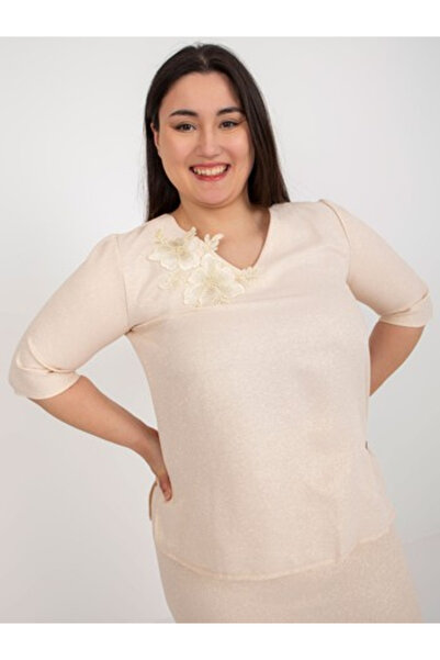 LAKERTA Bluza Dama, LAKERTA, Poliester, Maneca scurta, Piersica, model LK-BZ-...