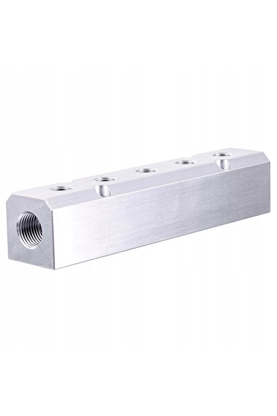 TC Technic 5x 1/4 " 2x 1/2 " Bloc colector pneumatic de aer din aluminiu pent...