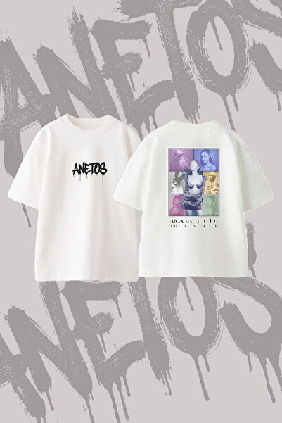 Anetos Ariana Grande_11 Design Back Printed Cotton White Oversize T-Shirt
