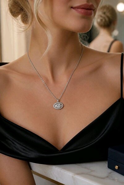 Monalisa Home Luxurious Figured Statement Necklace with Zircon Stones