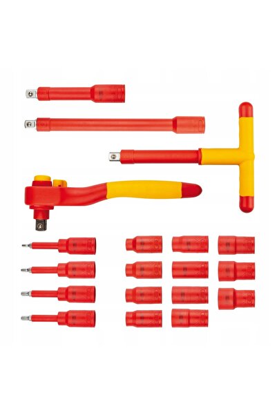 NEO Tools Set de chei tubulare izolate pentru electrician 1000V, 19 piese, NE...