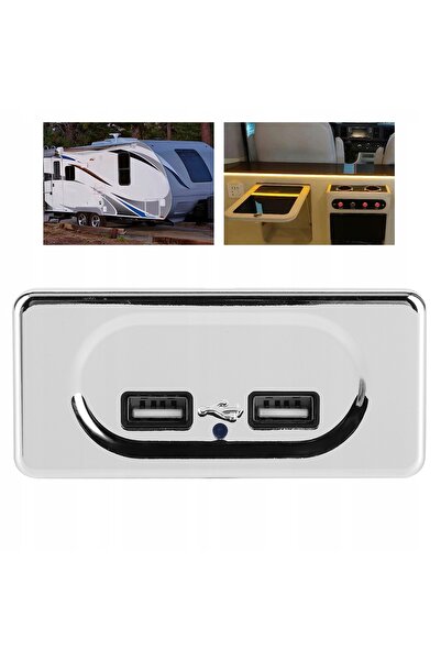 NO BRAND Încărcător USB dublu, priză 3.1A cu LED